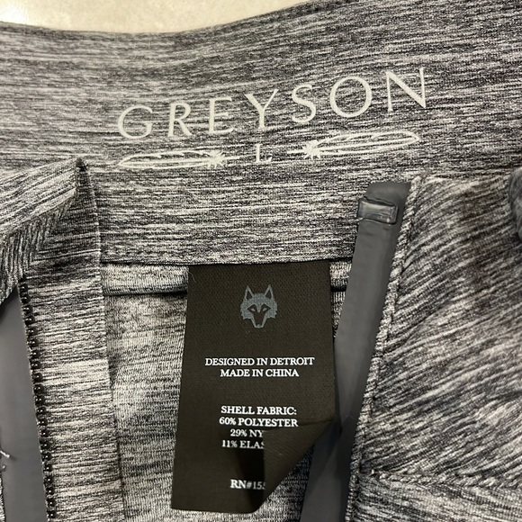 NWT Greyson Quarter Zip in Smoke Heather Size L - Picture 8 of 9